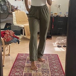 lightweight olive green pants